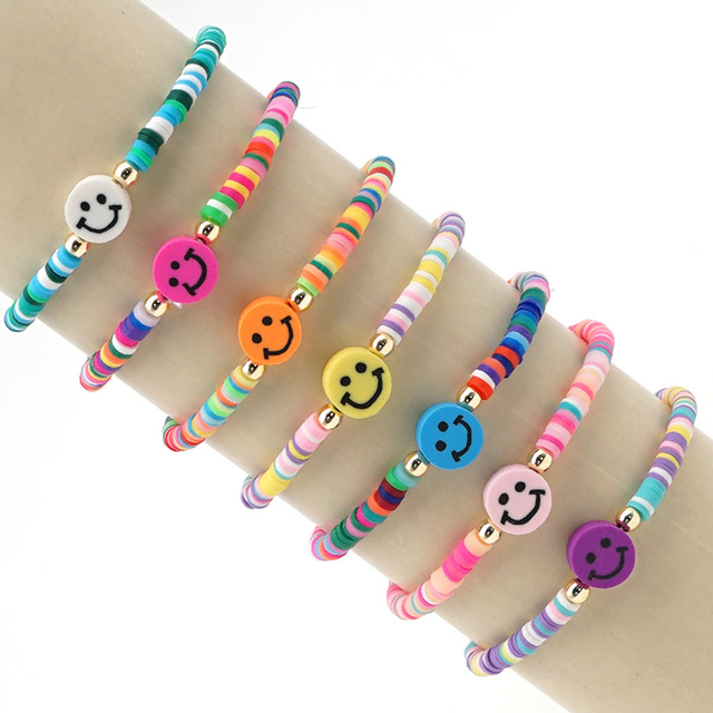 Smiley Face Flower Charms, Rainbow Charms, Charm Bracelets