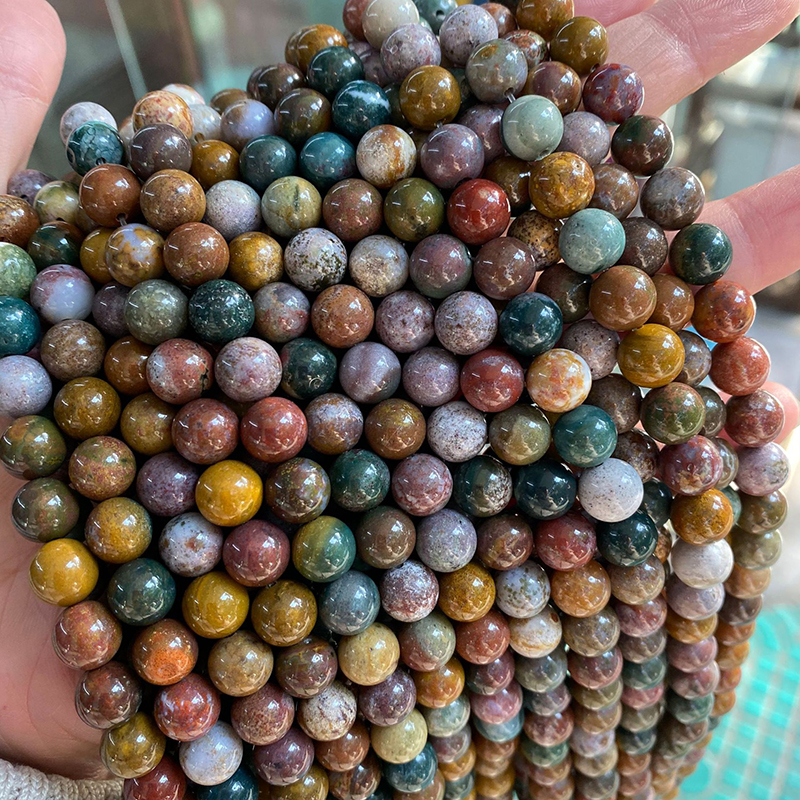 Natural Ocean Jasper Rounds Beads