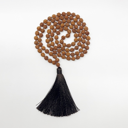 Natural 108 Rudraksha Seed Beads Mala